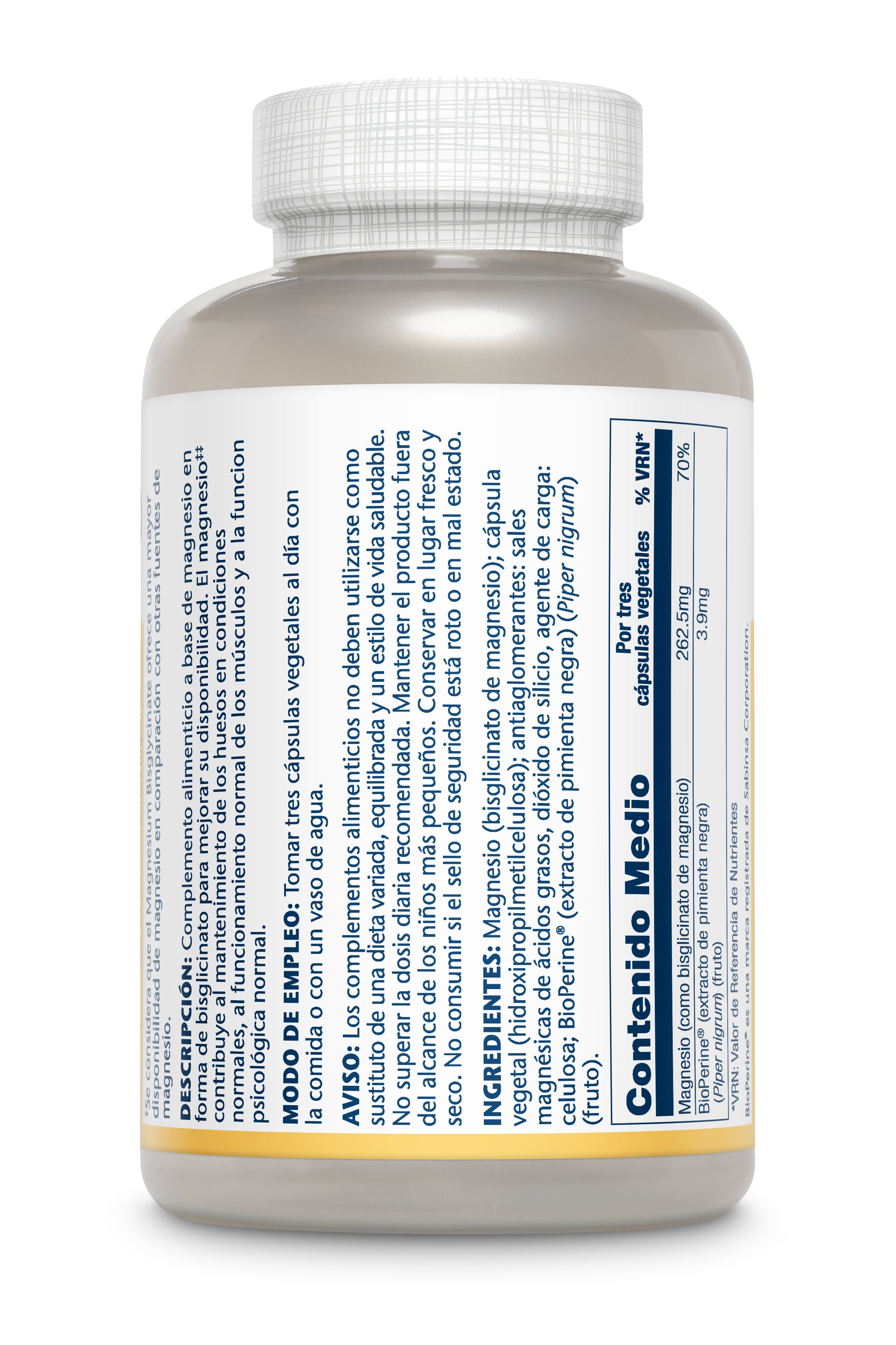 MAGNESIO BISGLICINATO - 120 & 240 VEGCAPS