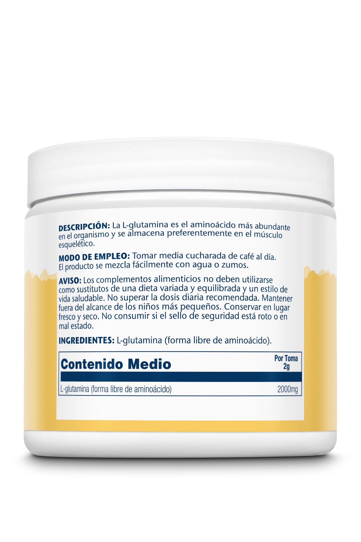 POLVO L-GLUTAMINE - 300 G. SABOR NEUTRO