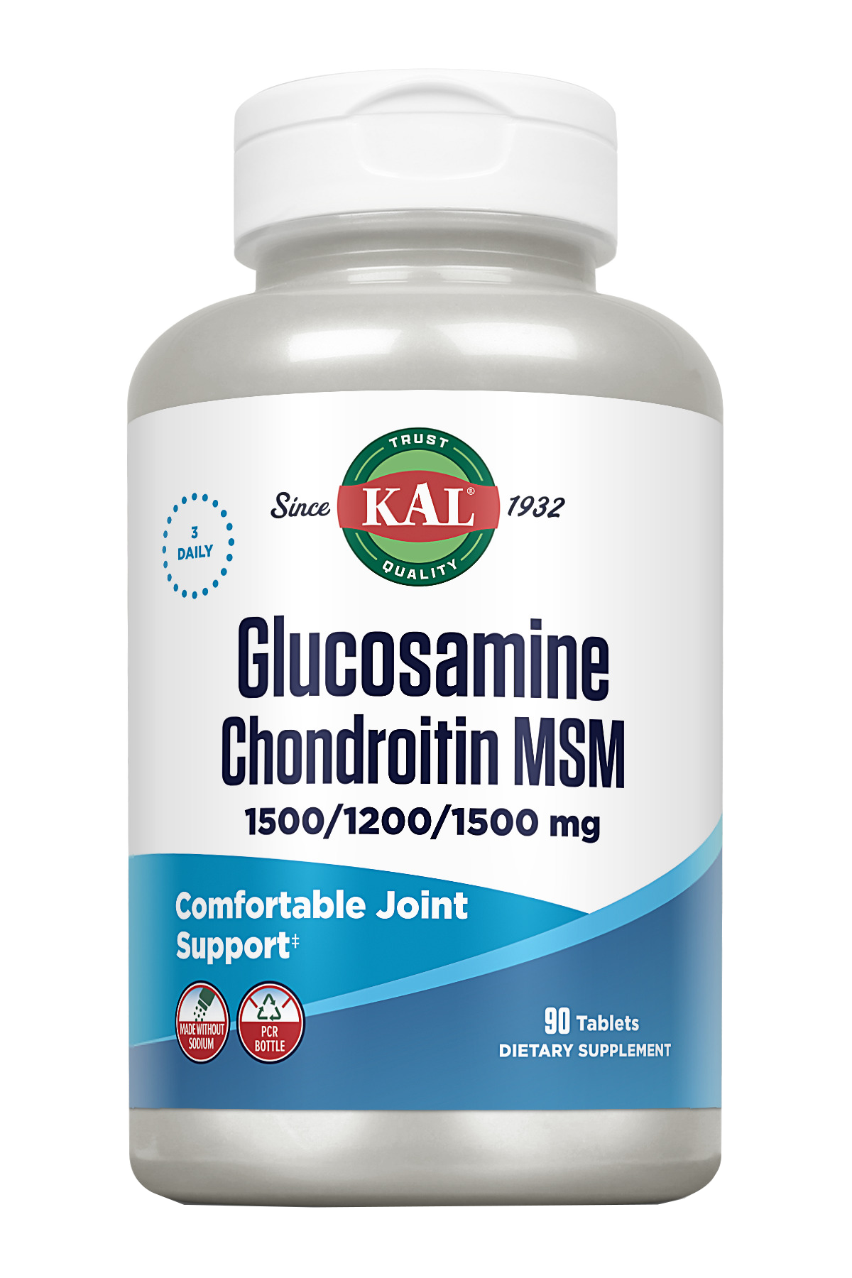 GLUCOSAMINE, CHONDROITINE & MSM - 90 COMPRIMIDOS
