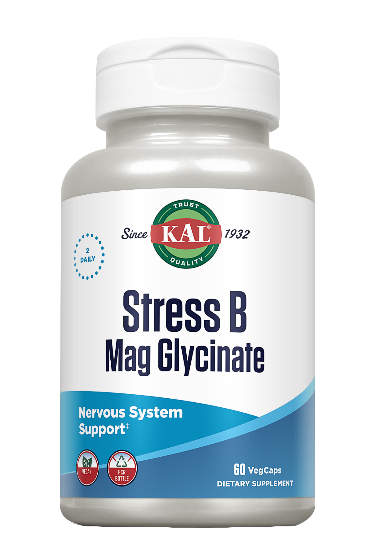 STRESS B & MG GLYCINATE - 60 VEGCAPS
