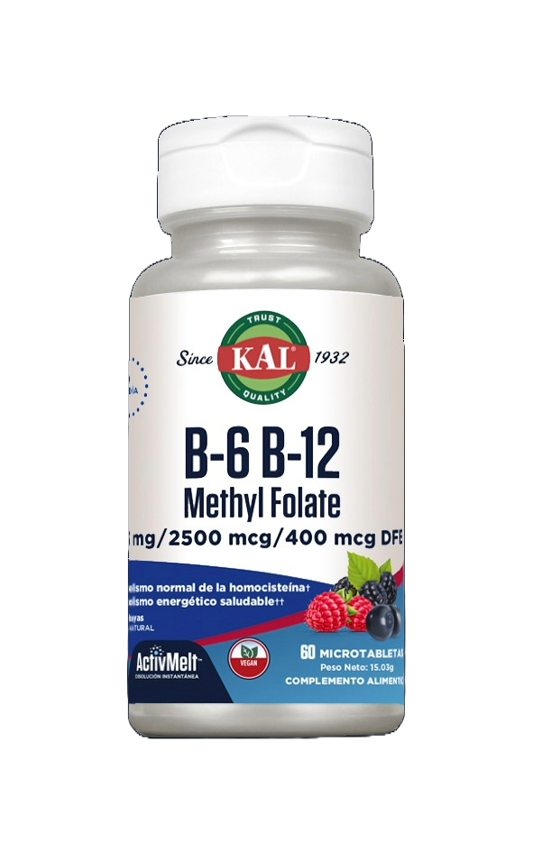 B6 & B12 METHYL FOLATE - 60 MICROTABLETAS