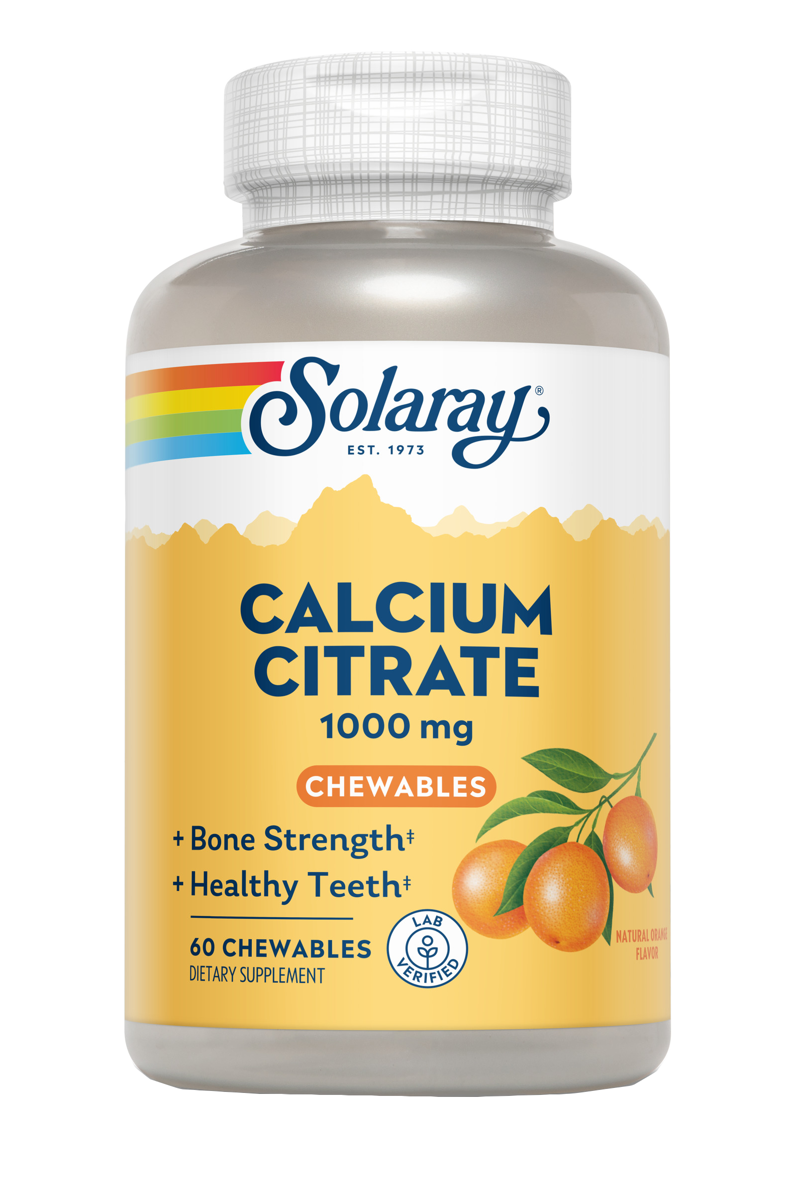 CALCIO CITRATO 1000 MG - 60 COMPRIMIDOS  MASTICABLES SABOR NARANJA
