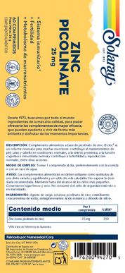 ZINC PICOLINATO 25 MG - 60 VEGCAPS