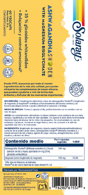 SHODEN ASHWAGANDA & BIGLICINATO MAGNESIO - 60 VEGCAPS