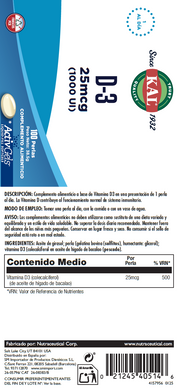 VITAMINA D3 - 100 PERLAS ACTIVGEL