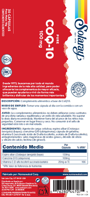 PURE CoQ10 100 MG - 30 CAPSULAS