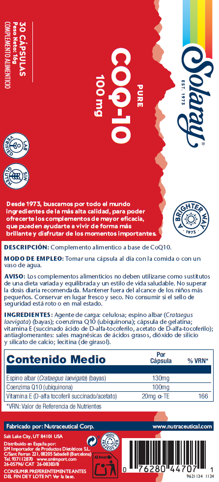 PURE CoQ10 100 MG - 30 CAPSULAS