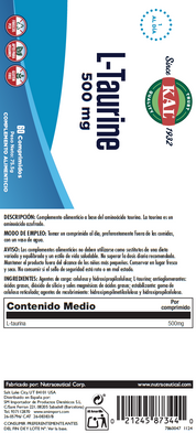 L-TAURINA  - 60 COMPRIMIDOS