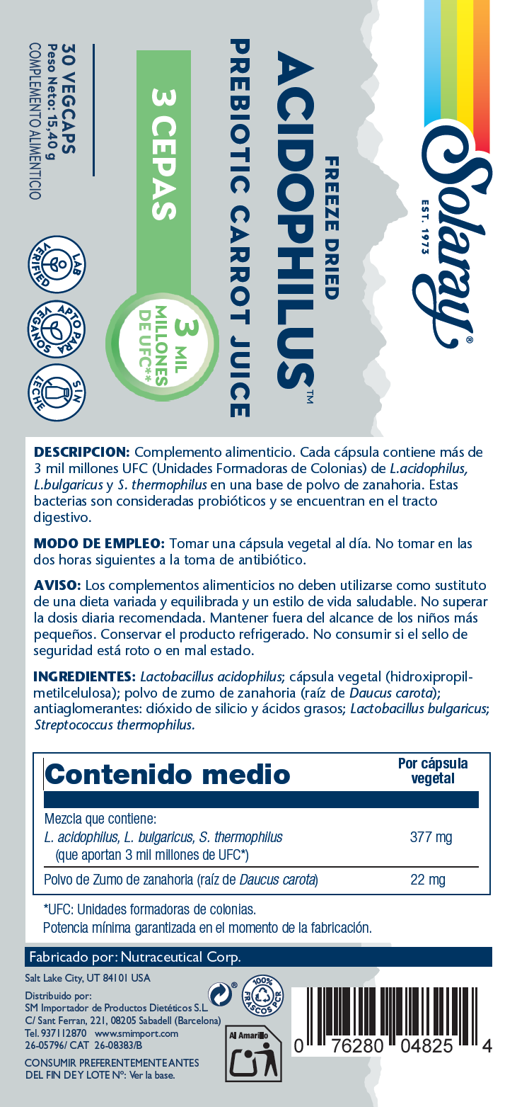 ACIDOPHILUS VEGAN- 30 VEGCAPS