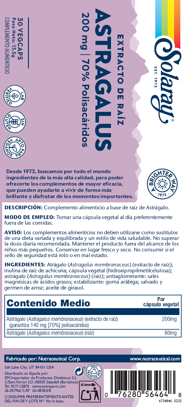 ASTRAGALUS  - 30 VEGCAPS