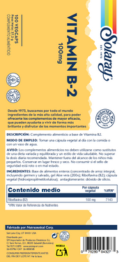 VITAMINA B-2  - 100 VEGCAPS