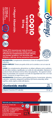 UBIQUINOL CoQ10 50MG - 30 PERLAS
