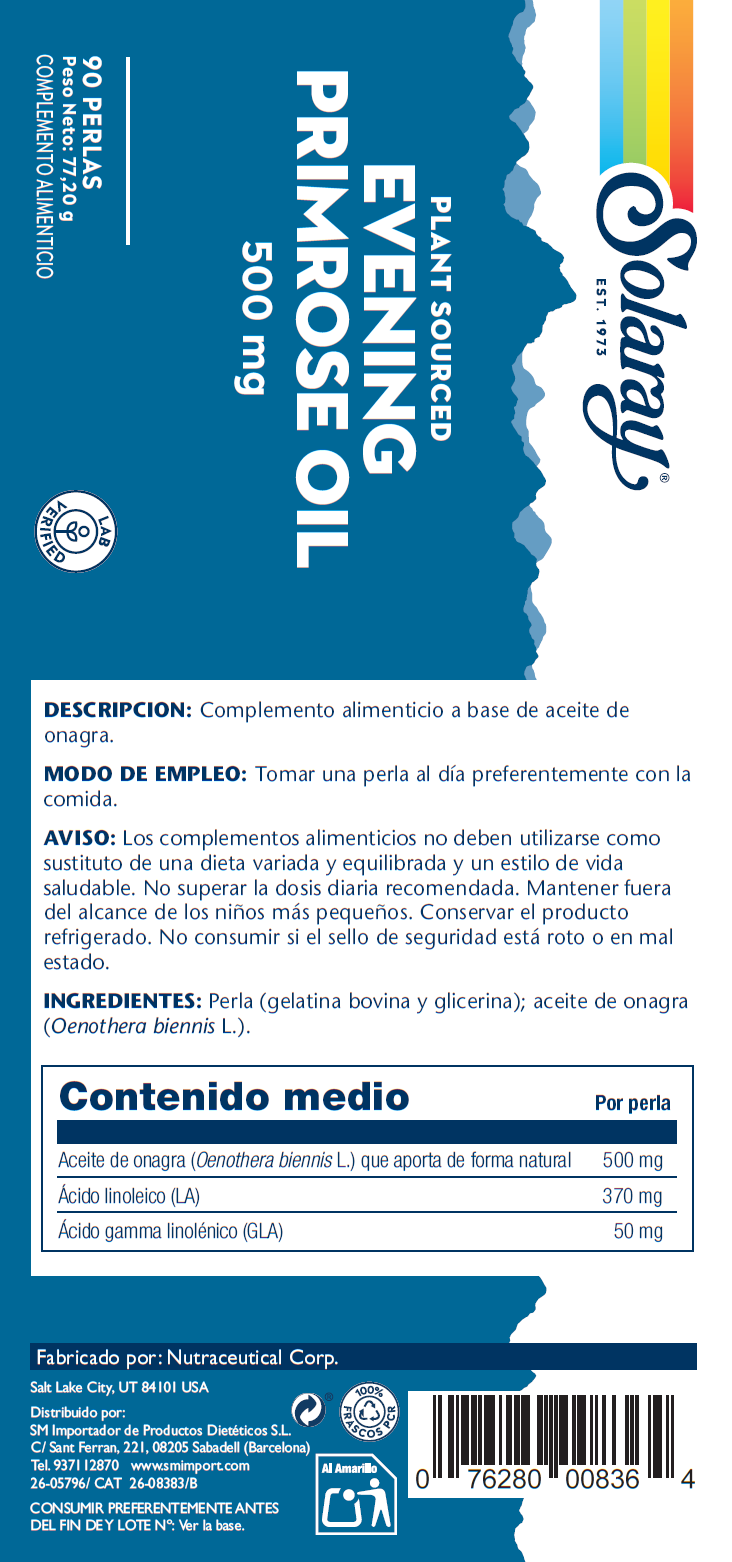 EVENING PRIMEROSE OIL - 90 PERLAS