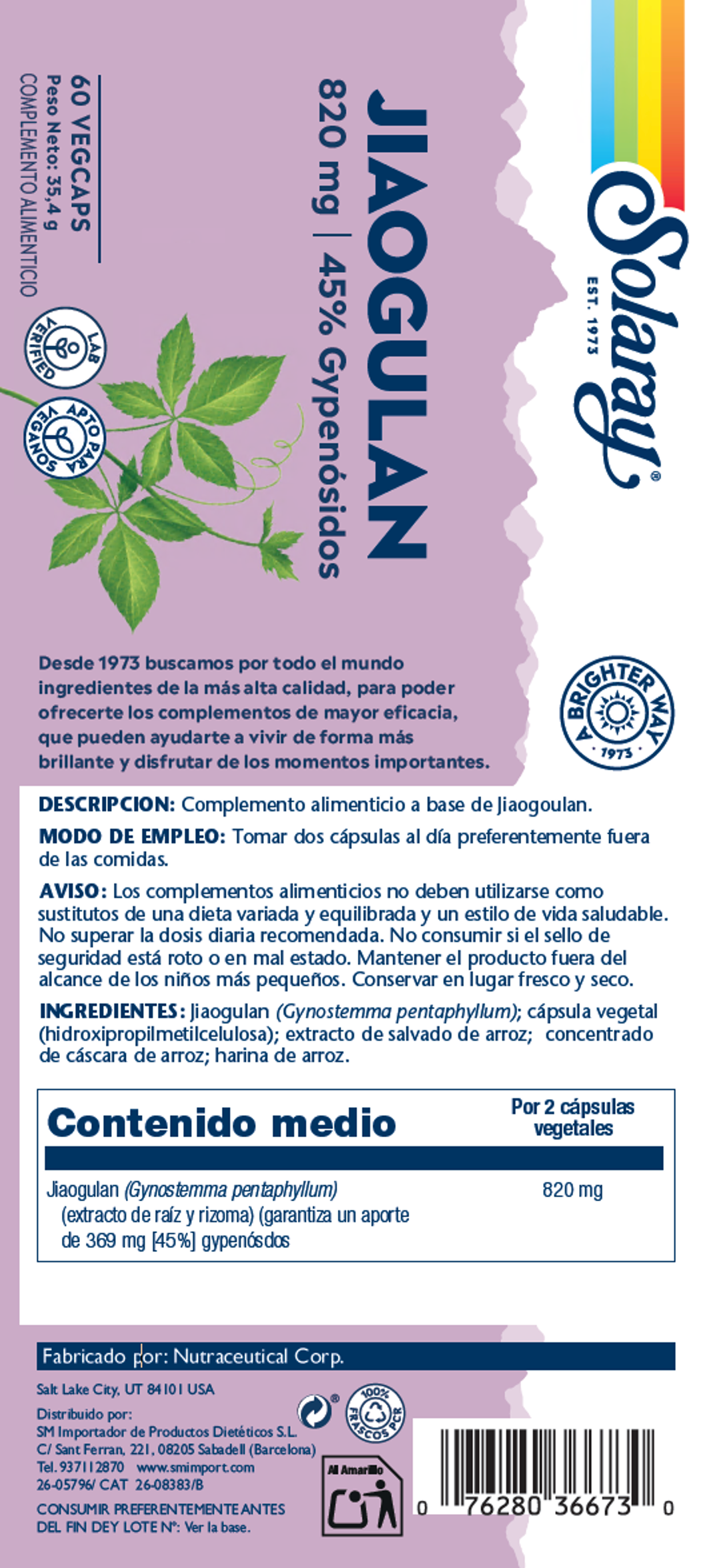 JIAOGULAN - 60 VEGCAPS