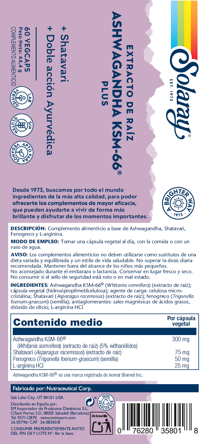 KSM66 PLUS ASHWAGANDHA - 60 VEGCAPS