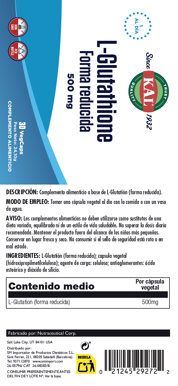 SUPER L-GLUTATHIONE 500 MG - 30 VEGCAPS