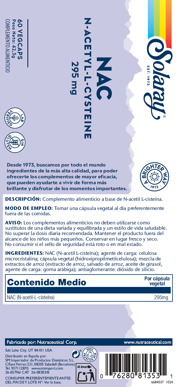NAC - 295 MG - 60 VEGCAPS