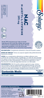 NAC - 295 MG - 60 VEGCAPS