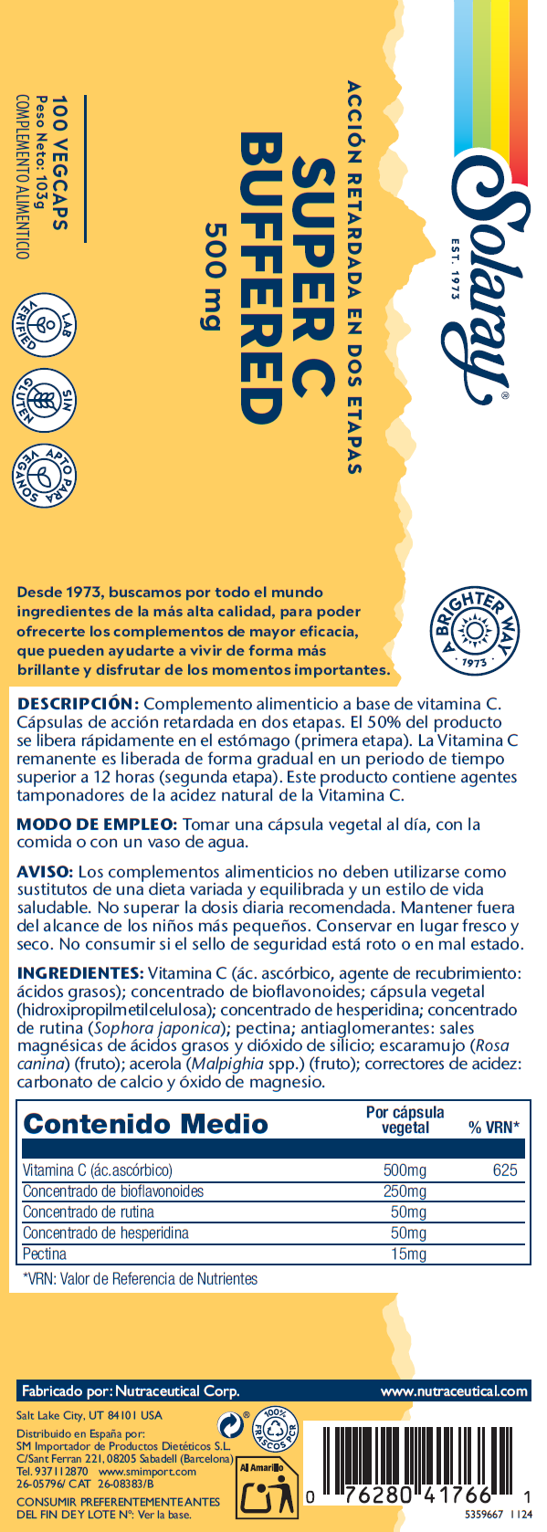 SUPER  VITAMINA C ACCIÓN RETARD- 100 VEGCAPS