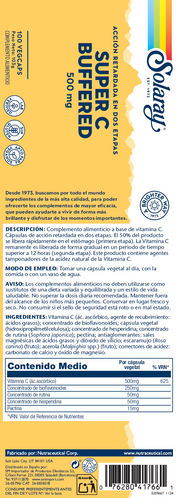 SUPER  VITAMINA C ACCIÓN RETARD- 100 VEGCAPS