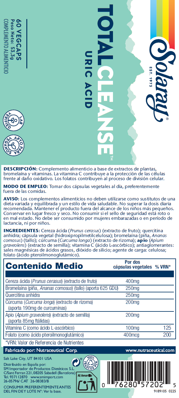 TOTAL CLEANSE URIC ACID - 60 VEGCAP