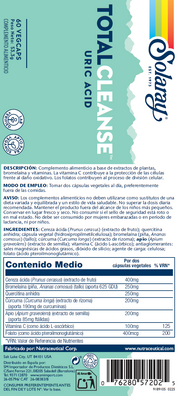 TOTAL CLEANSE URIC ACID - 60 VEGCAP