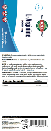L-ARGININE A/R - 120 COMPRIMIDOS