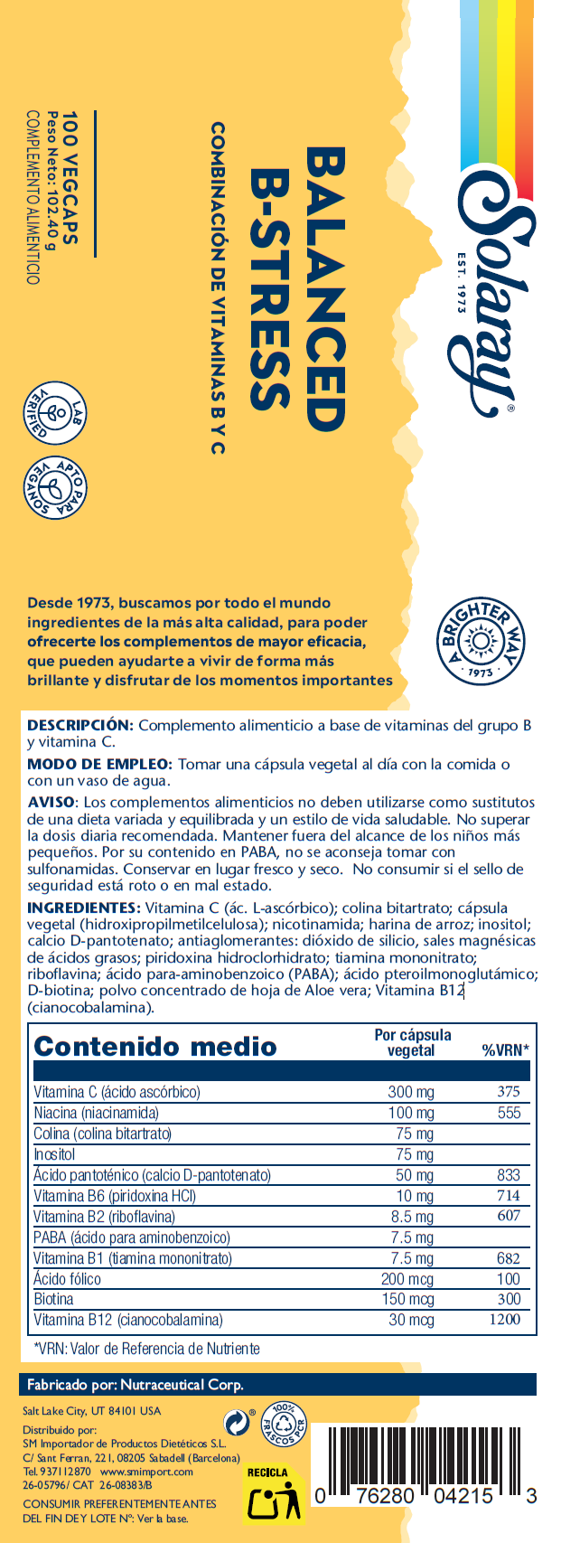 BALLANCED B-STRESS-100 VEGCAPS