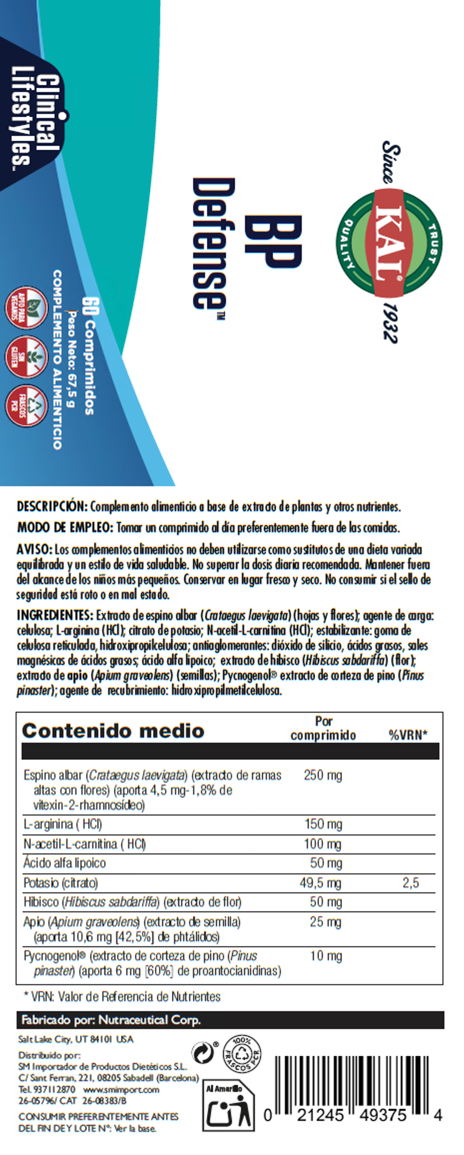 BP DEFENSE  - 60 COMPRIMIDOS