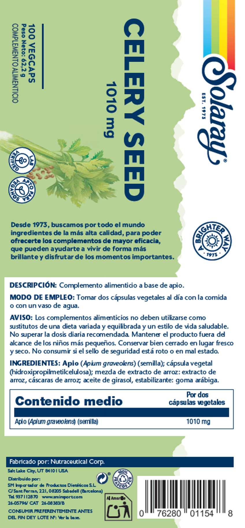 CELERY SEED (APIO) - 100 VEGCAPS