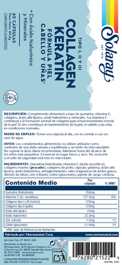 COLLAGEN KERATIN- 60 CÁPSULAS