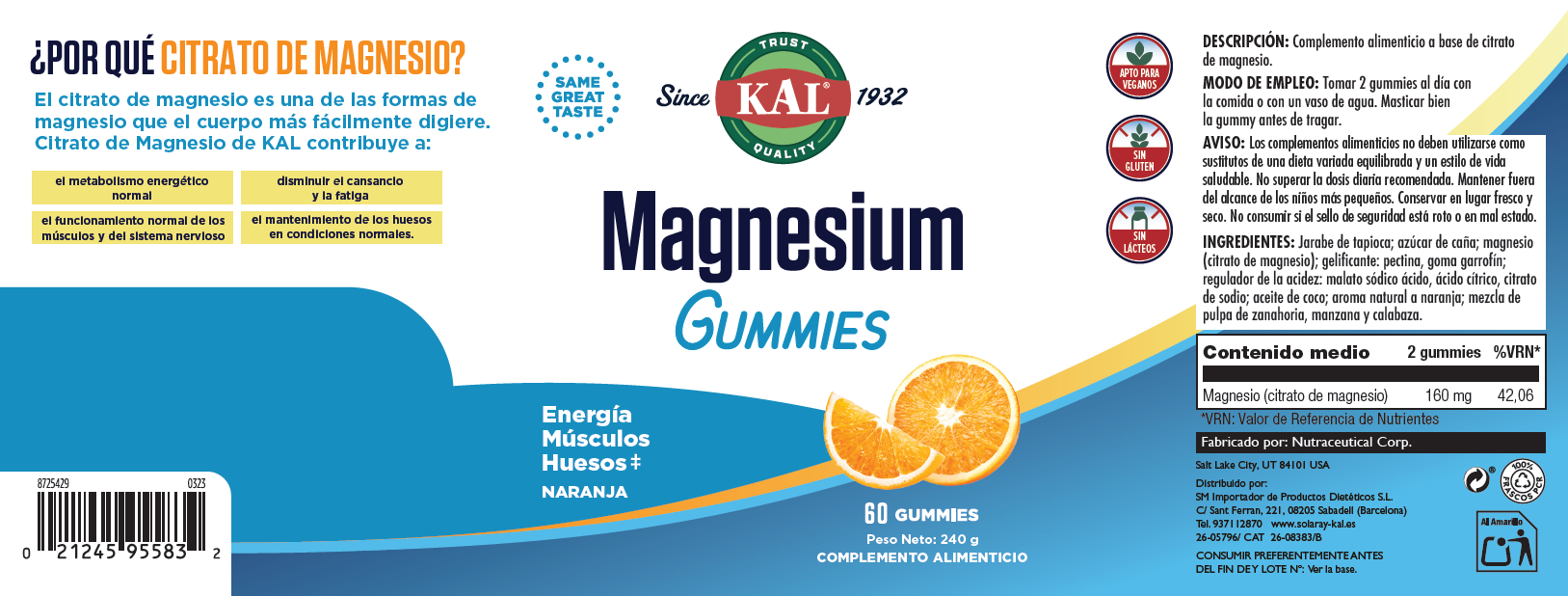 GUMMIES MAGNESIO CITRATO  - 60 GUMMIES