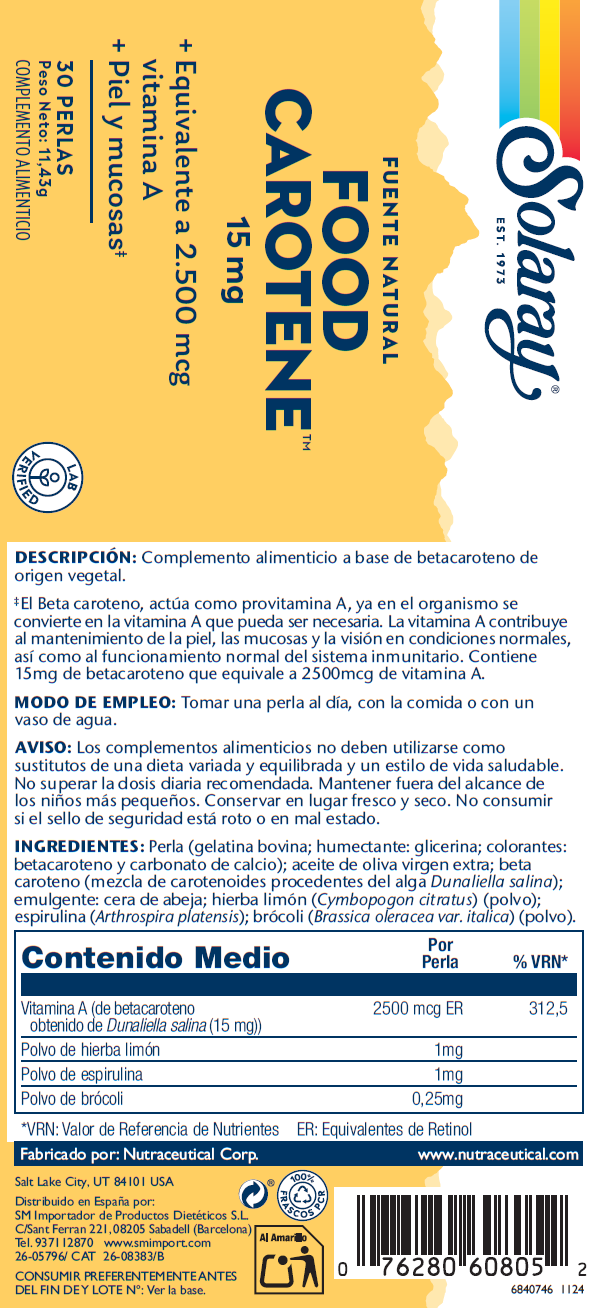 FOOD CAROTENE - 30 SOFTGELS