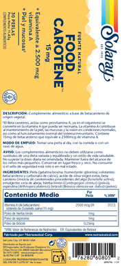 FOOD CAROTENE - 30 SOFTGELS