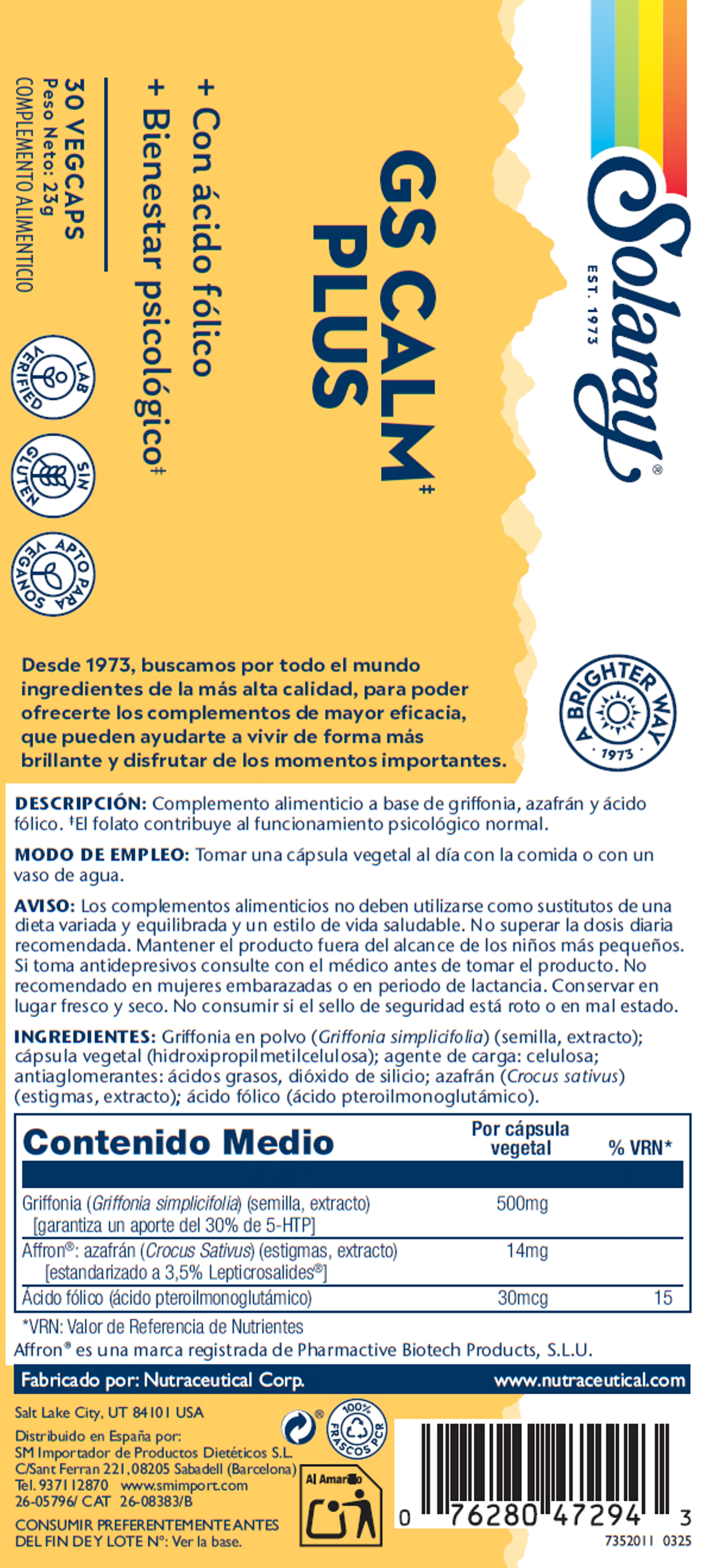 GS CALM PLUS - 30 VEGCAPS