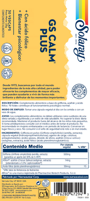 GS CALM PLUS - 30 VEGCAPS