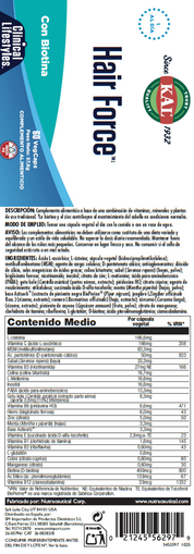 HAIR FORCE - 60 VEGCAPS