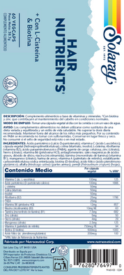 HAIR NUTRIENTS - 60 & 120 VEGCAPS