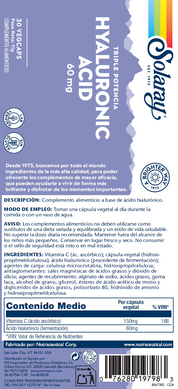 HYALURONIC ACID 60 MG- 30 VEGCAPS