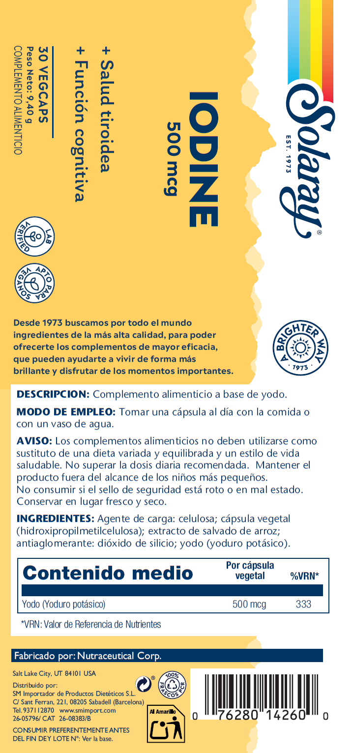 IODINE 500 MCG - 30 VEGCAPS
