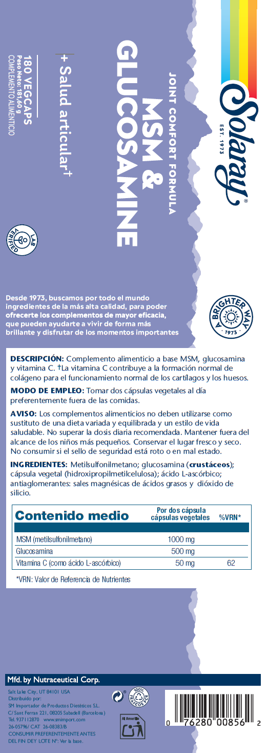 MSM & GLUCOSAMINE  - 180 VEGCAPS
