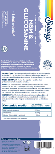 MSM & GLUCOSAMINE  - 180 VEGCAPS