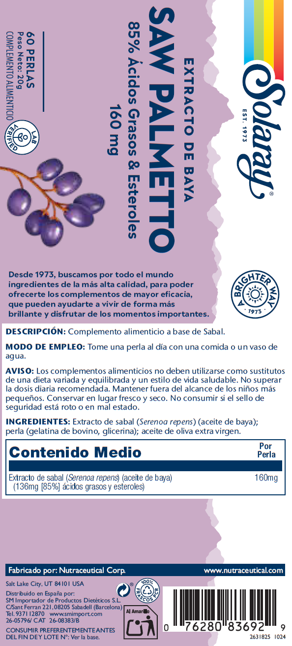 SAW PALMETTO - 60 PERLAS