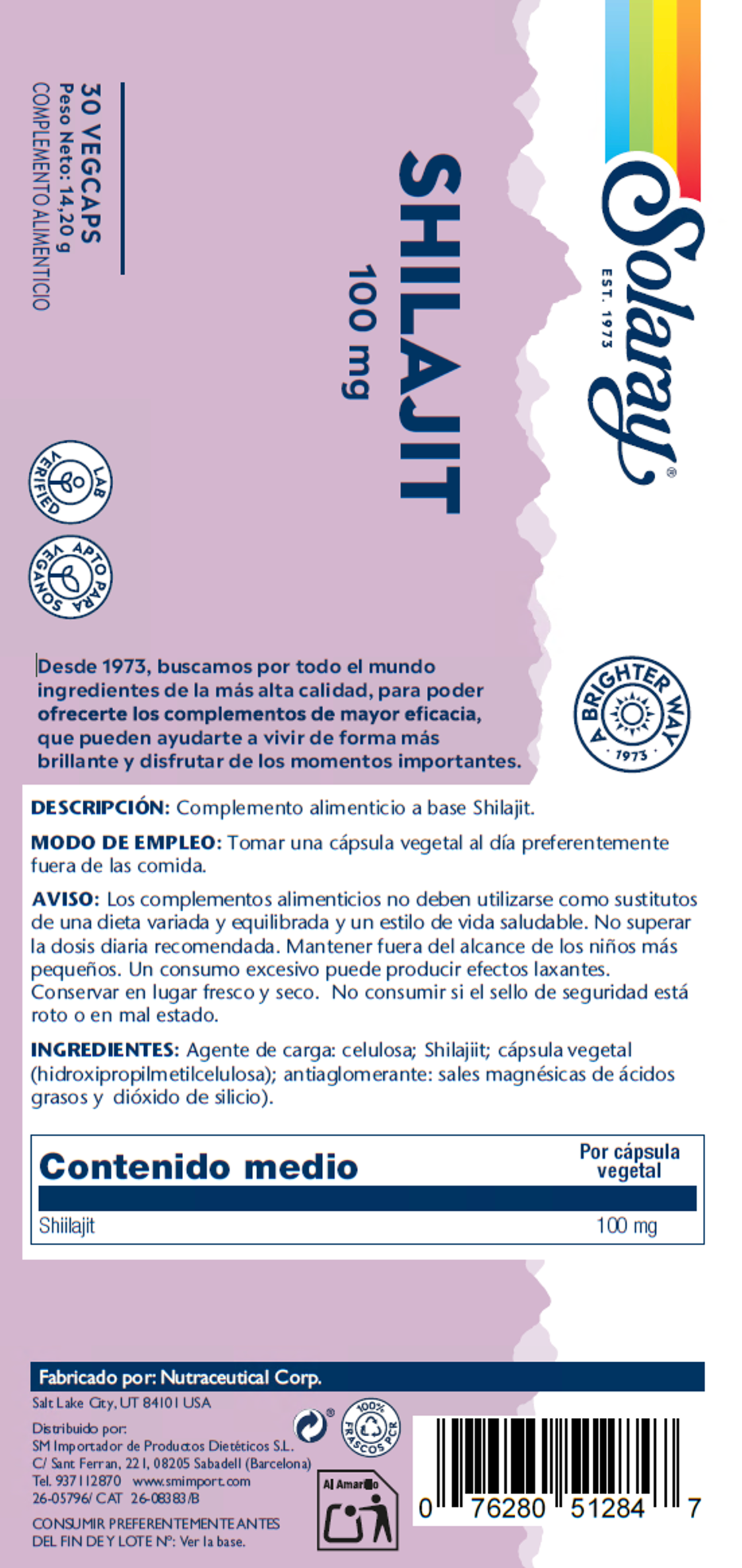 SHILAJIT 100 MG - 30 VEGCAPS