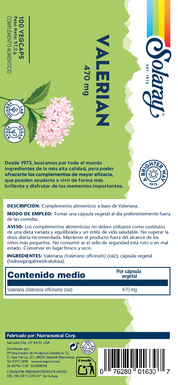 VALERIAN ROOT - 100 VEGCAPS