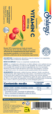 VITAMINA C - 100 COMPRIMIDOS MASTICABLES DE CEREZA