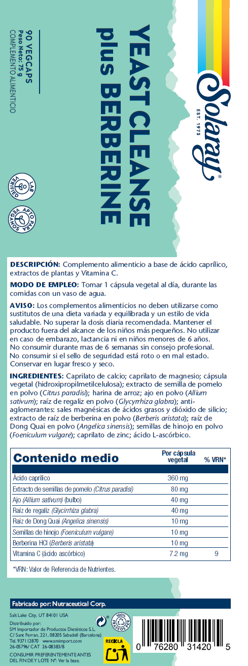 YEAST CLEANSE CON BERBERINE - 90 VEGCAPS