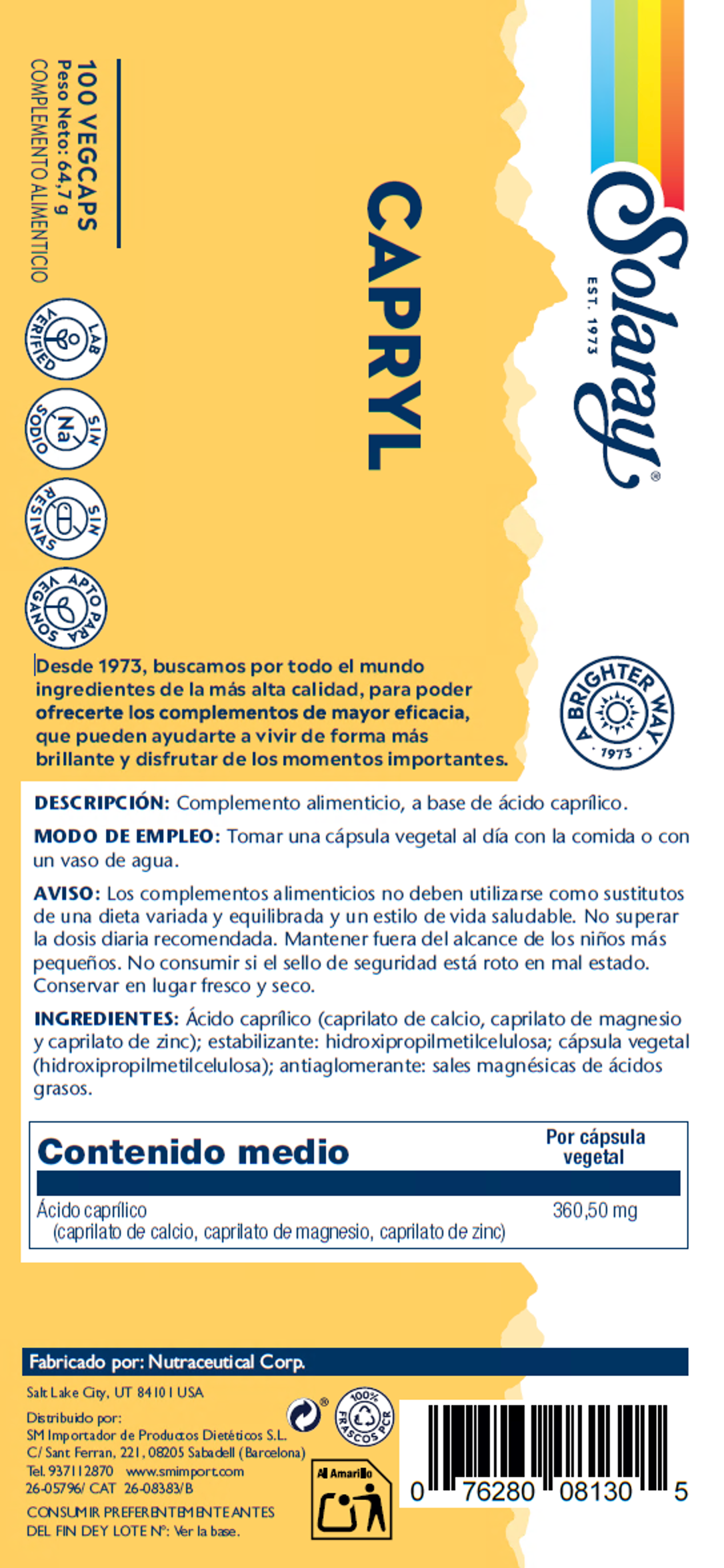 CAPRYL TM - 100 VEGCAPS