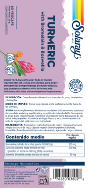 ADVANCED TURMERIC (BROMELAINA & BOSWELLIA) - 60 VEGCAPS