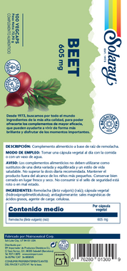 BEET ROOT (REMOLACHA) - 100 VEGCAPS